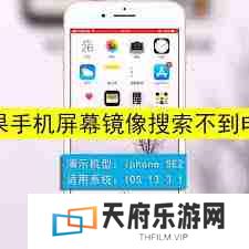 苹果xr手机镜像搜索不到电视