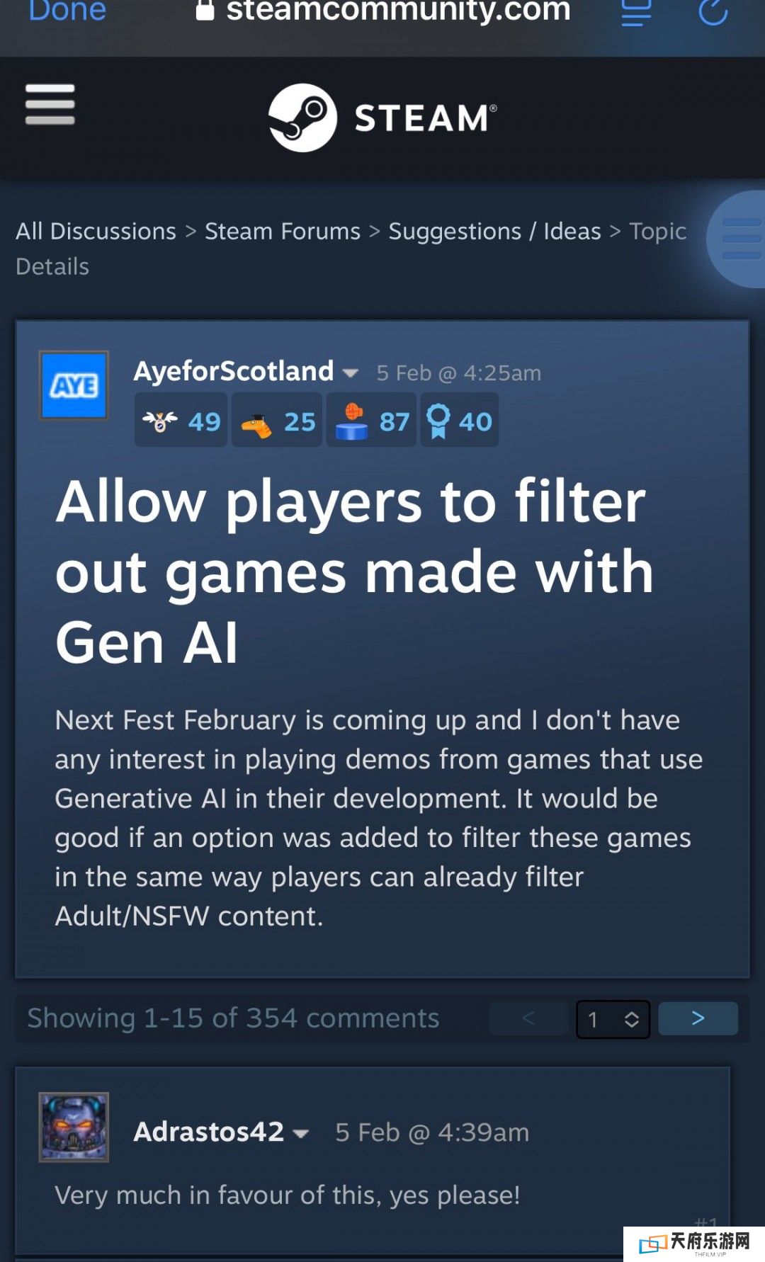 玩家呼吁Steam添加功能 过滤AI生成的游戏